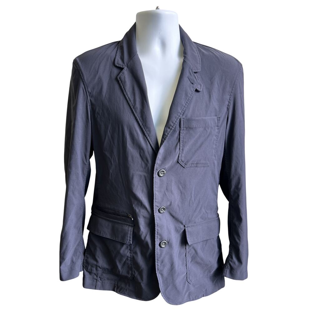 ✨Eddie Bauer Travex 38 Gray Travel Blazer Jacket Lightweight Workwear Minimalist